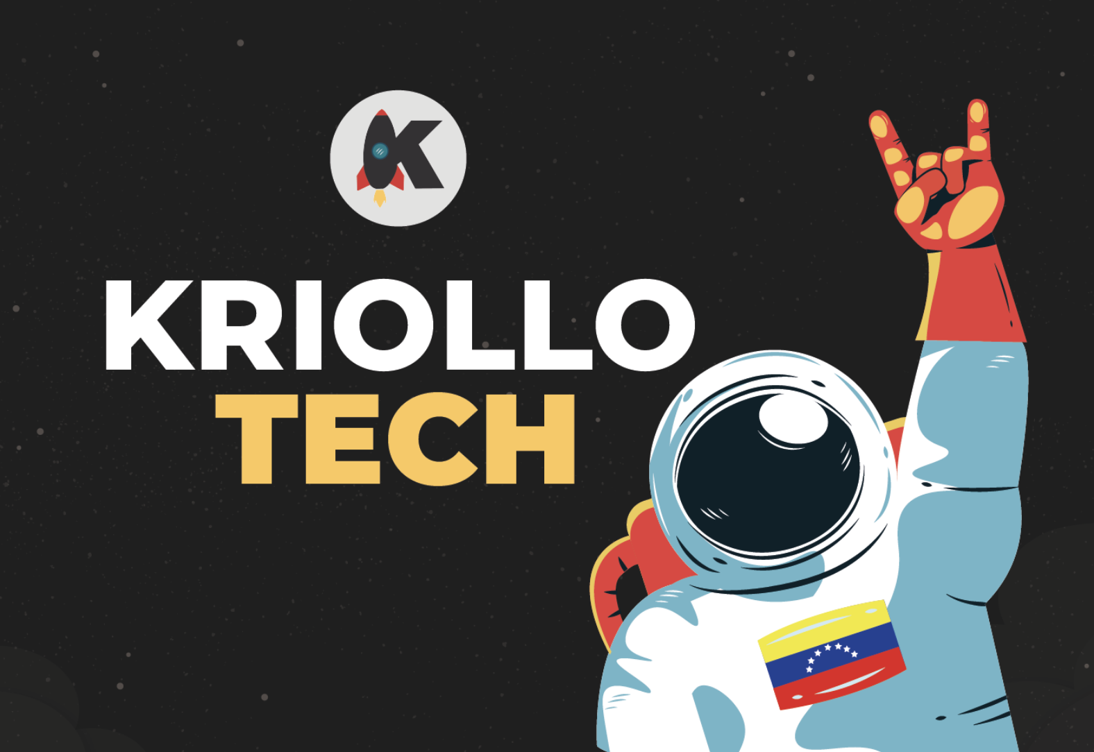 Astronauta venezolano de Kriollotech representando innovación tecnológica